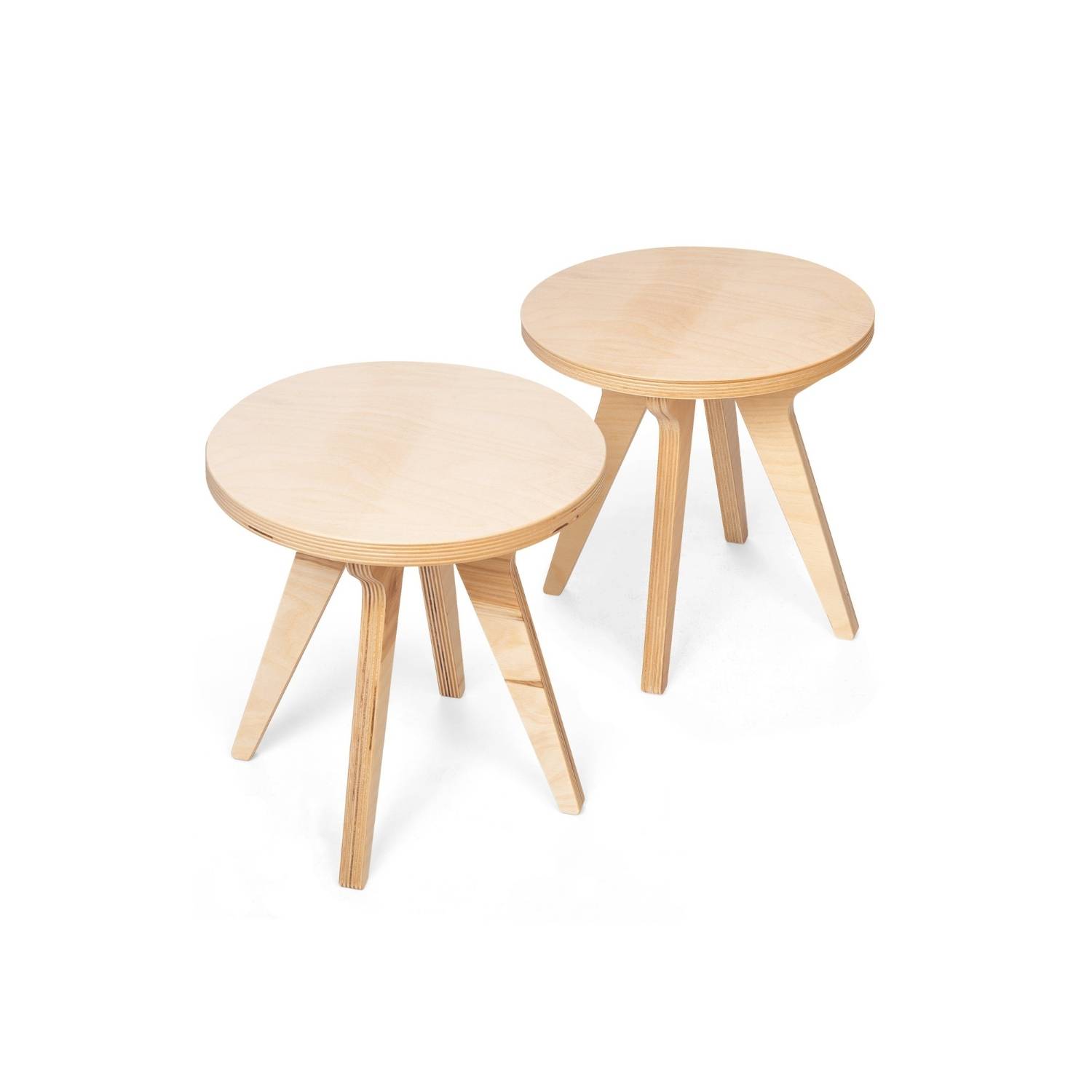 Lot de 2 tabourets en bois pour enfants