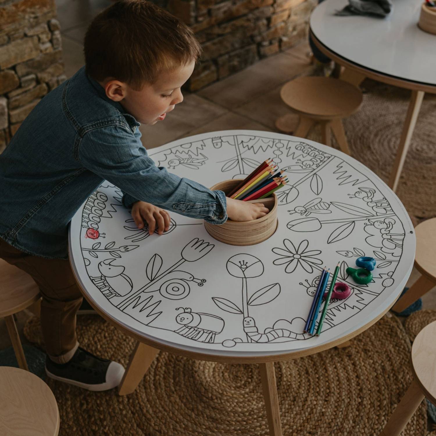 Table à dessiner pour enfant en bois - Drawin'table