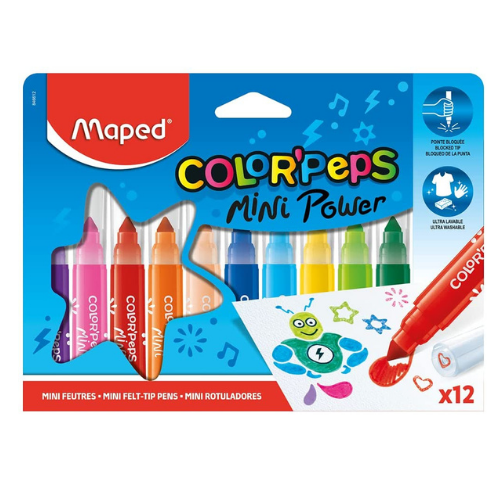 Maped Color Peps Brush Tip Pens Markers Felt Tips Washable Stationery Childrens