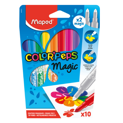 Lot de 10 feutres Color'Peps Magic - MAPED - Drawin'Kids
