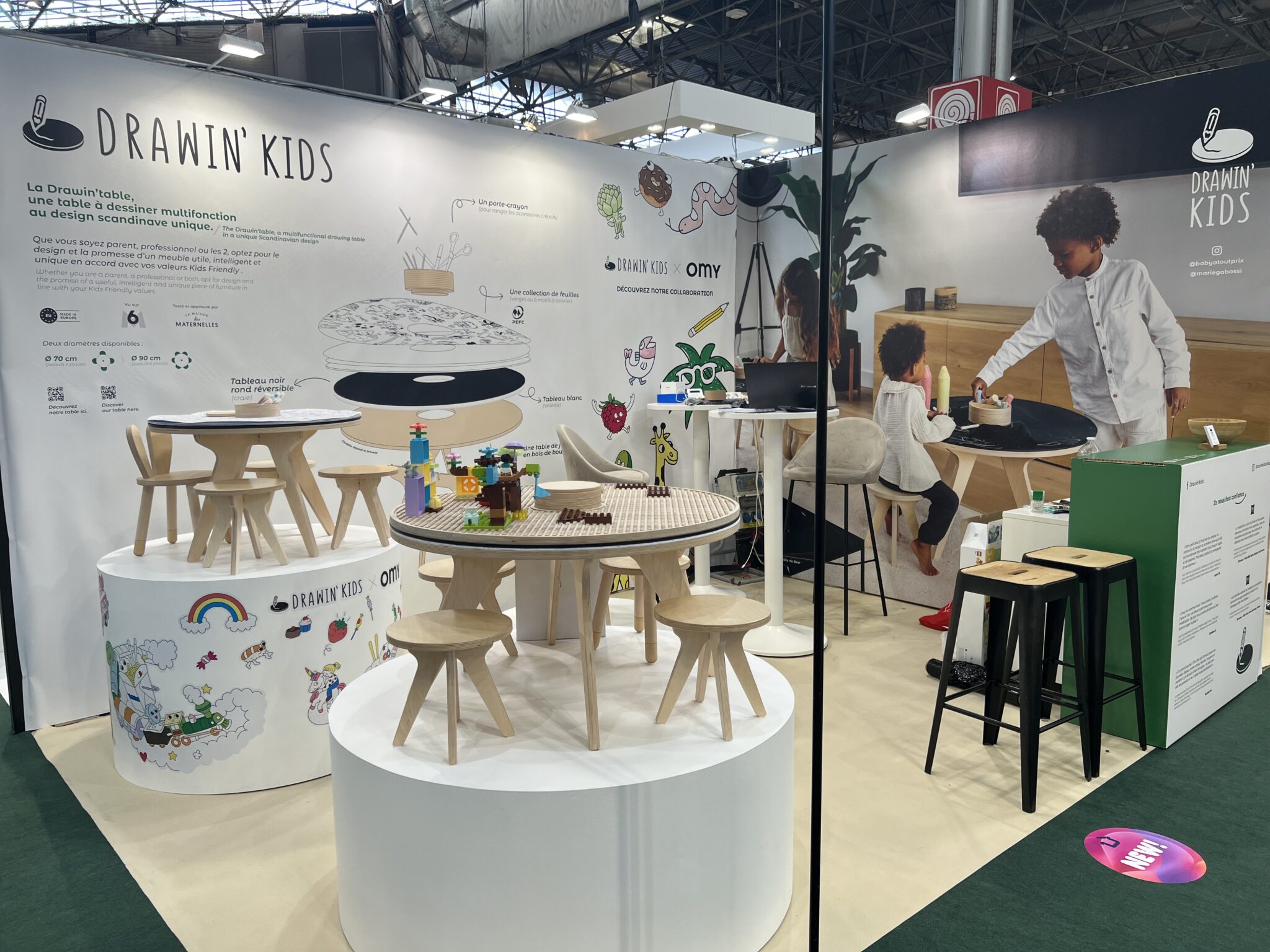 Stand Drawin'kids - design par Clément Fusil